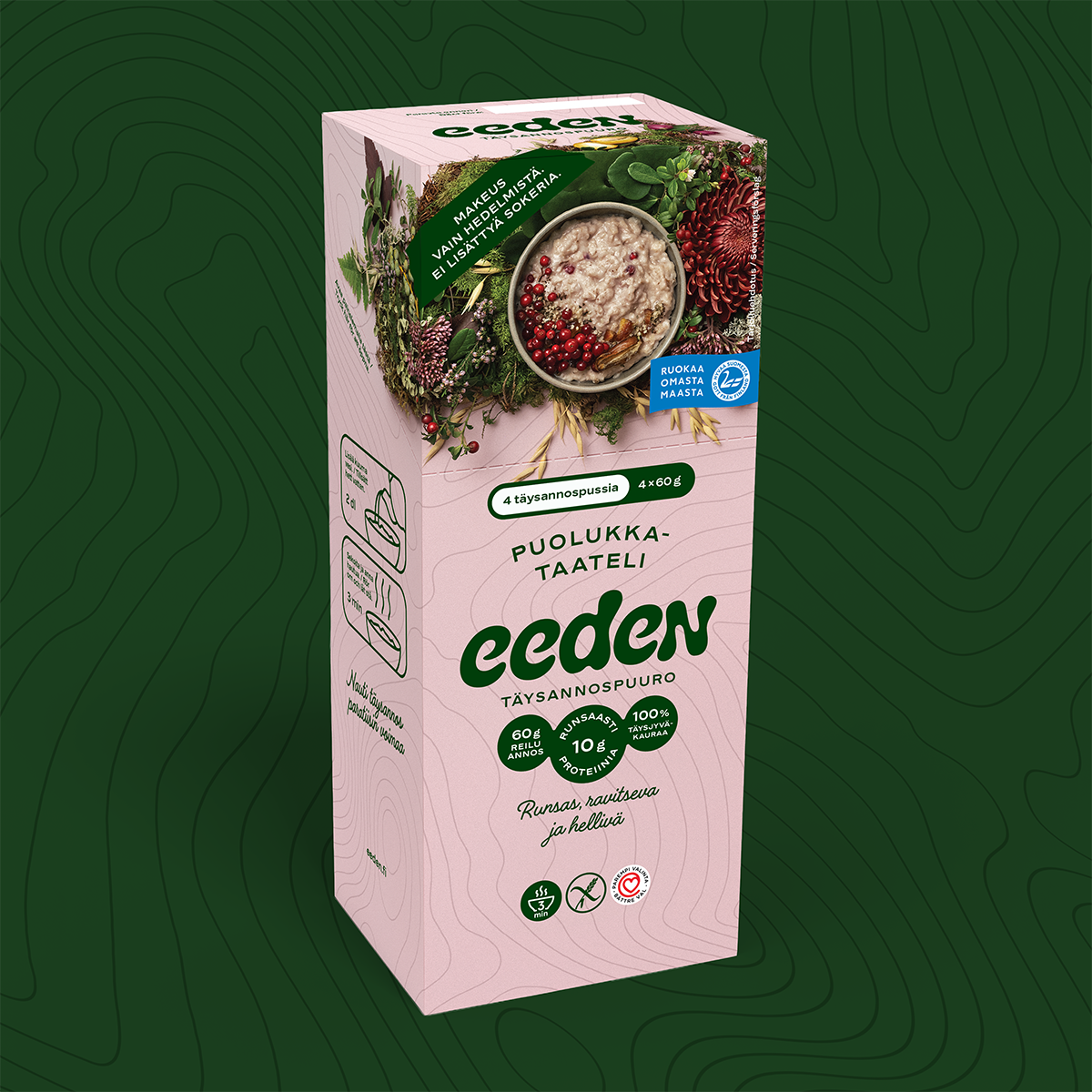 Eeden lingonberry-date wholesome single-serving porridge