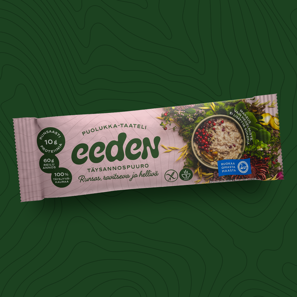 Eeden lingonberry-date wholesome single-serving porridge